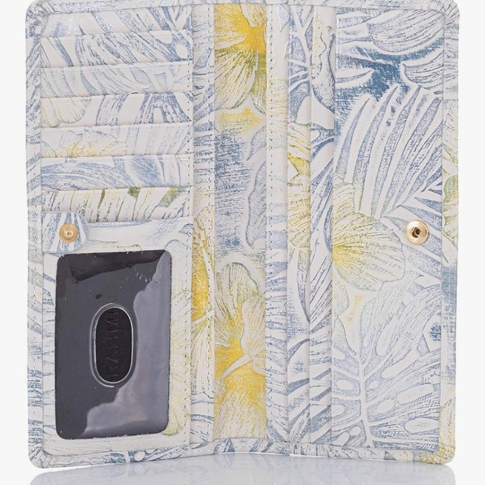 🤍🔹️Brahmin🔹️Katie LEMOMADE NOSTALGIA  Leather FLORAL PRINT Crossbody + Wallet - Picture 8 of 12